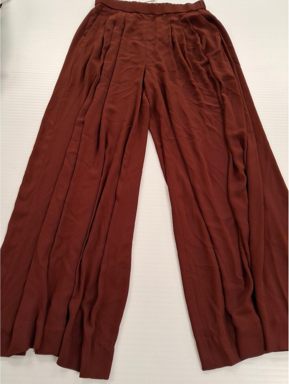 J.Crew Collection Wide Leg Pants in Rust Brown Size 10